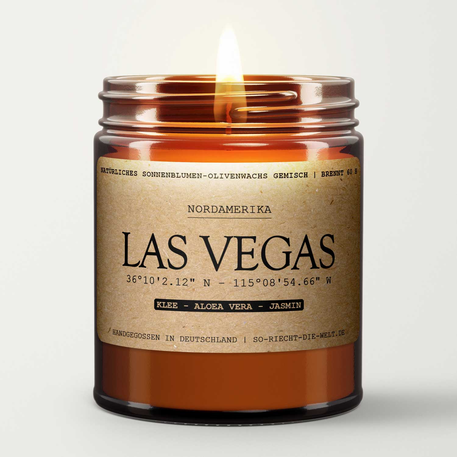 Bougie parfumée Las Vegas - Trèfle | Aloe Vera | Jasmin